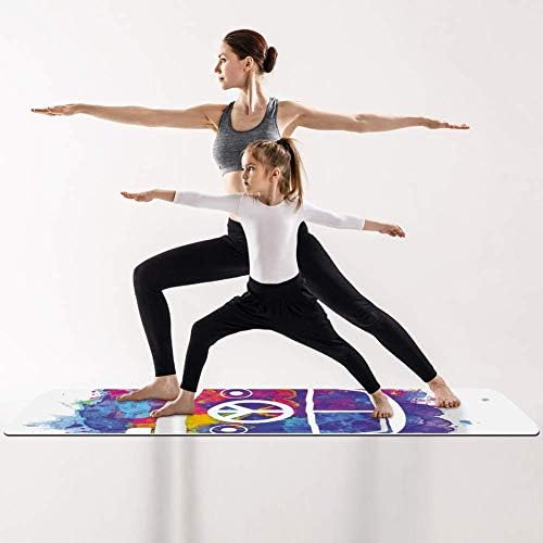 Lenergy Pilates Mat Renk Otobüs Barış Yoga Mat Çevre Dostu egzersiz matı Kaymaz spor salonu matı Kalın spor matı egzersiz matı