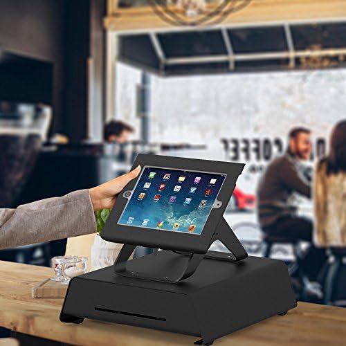 Beelta Tablet Standı için iPad 5th / 6th, Pro 9.7, Hava 1 2, iPad 2/3/4, Döner 270°, Hırsızlığa Karşı Tuş Kilidi Güvenlik,Siyah,