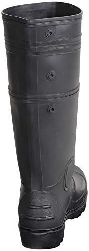CLC Özel Leathercraft Yağmur Aşınma R230 Çorap Üzerinde Siyah PVC erkek Yağmur Botu, Boyut 11