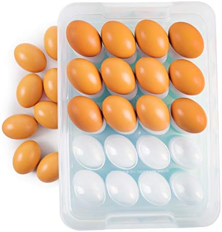 HANSGO Yumurta Tutucu, Kapaklı 3 Katmanlı Deviled Yumurta Tepsisi Yumurta Taşıyıcı Kutusu Dağıtıcı Konteyner 60 Yumurta için