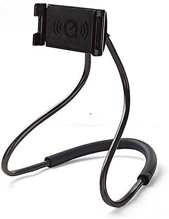 Evrensel Akıllı Cep Telefonu Standı, 360 Dönen Asılı Boyun Cep Telefonu Cep Standı, Çoklu Fonksiyonlar Esnek Tembel Dirsek(Siyah)