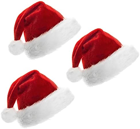 Noel Şapka Santa Şapka, Yetişkinler için Noel Tatil Şapka Unisex Kadife Konfor Noel Şapka Ekstra Kalınlaşmak Klasik Kürk Noel