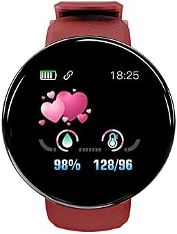 hhscute Akıllı Saatler,Akıllı İzle 1.44 inç Ekran Spor Su Geçirmez Uyku Tracker Android / ıOS Telefonlar için (Kırmızı)