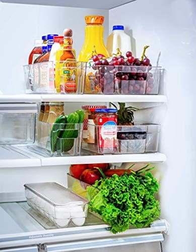 buzdolabı kutuları ve organizatörler 10 İstiflenebilir buzdolabı kutuları seti, gıda kapları için 6 kutu ve buzdolabı rafları