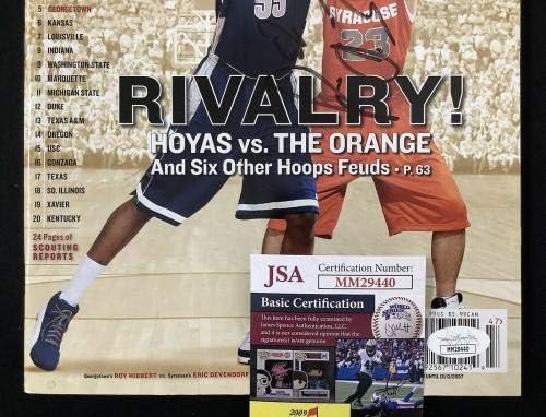 Eric Devendorf İmzalı Sports Illustrated 11/19/07 Etiketsiz Syracuse Auto JSA İmzalı Üniversite Dergileri