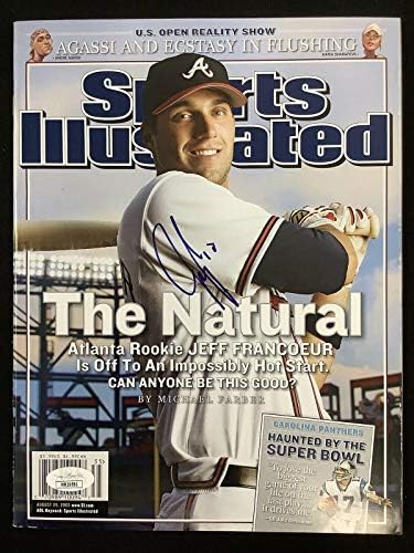 Jeff Francoeur İmzalı Sports Illustrated 8/29/05 Braves Etiketsiz İmza JSA İmzalı MLB Dergileri