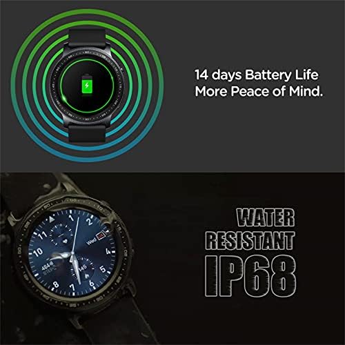 Fmystery Akıllı Saat, GPS Cihazı, 4 Uydu / 3 Dahili Mod, 25 Gün Pil Ömrü Alma / Arama Sağlık ve Fitness Monitörü Su Geçirmez