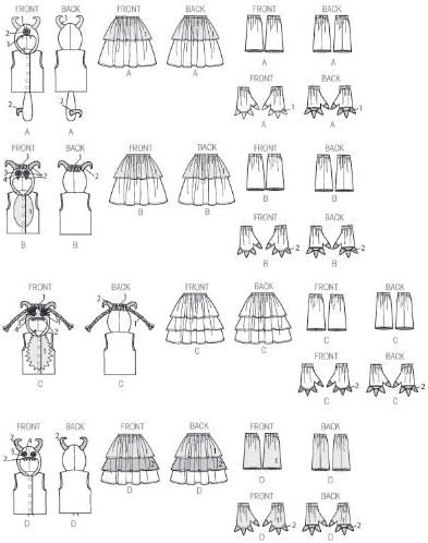 McCall Desen Şirketi M6816 Kız / Kız Artı Canavar Kostümleri Dikiş Şablonu, Boyut kız (7-8-10-12-14)