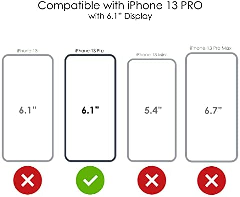 Distinctİnk Şeffaf Darbeye Dayanıklı Hibrid iphone için kılıf 13 PRO (6.1 Ekran) - TPU Tampon, Akrilik Arka, Temperli Cam Ekran