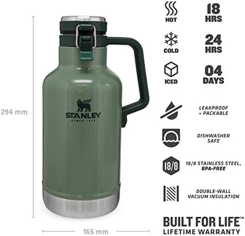 Stanley Klasik Bira Growler 1.9 L Hammertone Yeşili