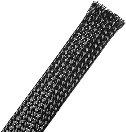 KFıdFran PET Genişletilebilir Kordon Koruyucu, 26Ft-18mm Tel Tezgah Kablo Kılıfı Siyah (PET dehnbarer Kabelschutz, 26Ft-18mm