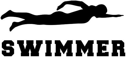 Yüzücü Dalgıç Siluet Spor Vinil Sticker Araba Çıkartması (6 Beyaz)