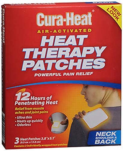 Boyun Omuz ve Sırt için Cura-Heat Isı Terapisi Yamaları-3 ct, 3'lü Paket