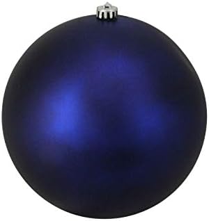 2334 - Mat Kraliyet Mavi Ticari Kırılmaz Noel Top Süsleme 10 - QQ05