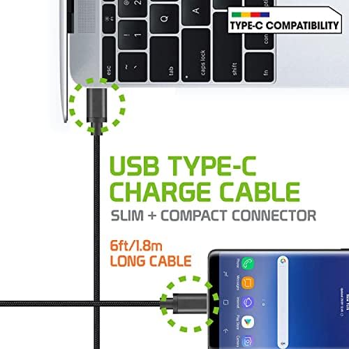 PRO 15 W USB-C Araç KİTİ Uzun Dayanıklı 6Ft Kablo ile Xiao mi mi A3 için Çalışır! (CE UL Sertifikalı)