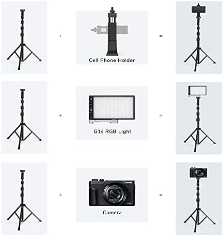 Taşınabilir Tripod Standlı Pixel G1s RGB Video Aydınlatma, LED Kamera Işık Kiti, Ürün Portresi YouTube Fotoğrafçılığı Video Konferans