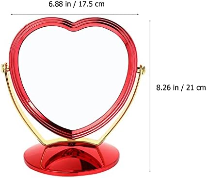 FRCOLOR Masa üstü makyaj masası aynası Aşk Kalp Şeklinde Kozmetik Ayna Ücretsiz Ayakta makyaj aynası Masaüstü Süsleme Kadınlar
