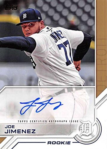 2017 Topps Güncellemesi Selam İmzaları SA-JJ Joe Jimenez Otomatik İmza Detroit Tigers Resmi MLB Beyzbol Ticaret Kartı Ham (NM