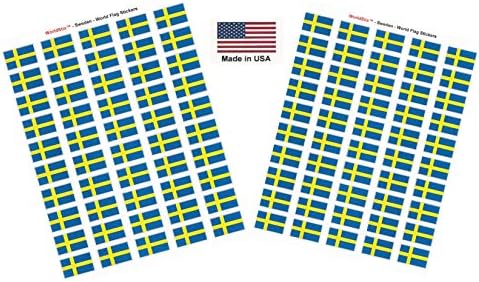 Made in USA! 100 Ülke Bayrağı 1.5 x 1 Kendinden Yapışkanlı Dünya Bayrağı Karalama Defteri Çıkartmalar, İki Yaprak 50, 100 Uluslararası