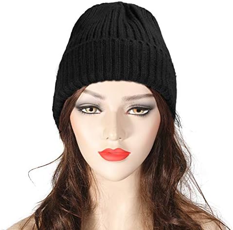ZLYC Kış Hımbıl Bere şapka sıcak Nervürlü Örgü Streç kafatası Kap Kadın Erkek için