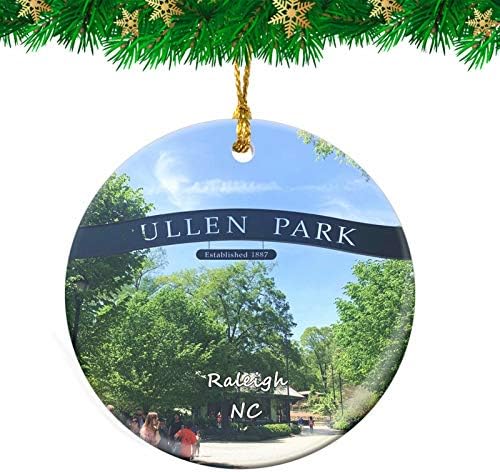 Weekino Raleigh Pullen Parkı Kuzey Carolina ABD Noel Süs Seyahat Hatıra Kişiselleştirilmiş Noel Ağacı Kolye Asılı Dekorasyon