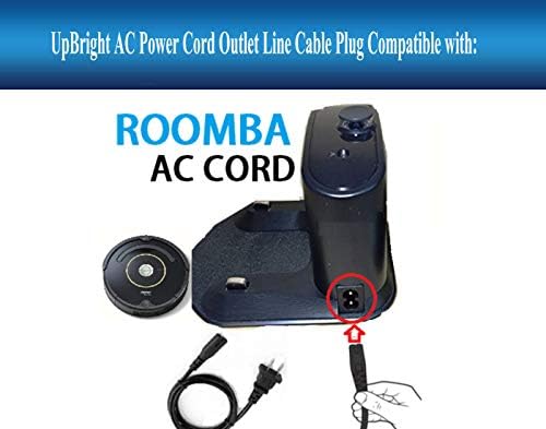 UpBright 2 Uçlu AC Güç Kablosu Fişi ile Uyumlu iRobot Roomba i Robotlu Süpürge Entegre Ana Taban Şarj İstasyonu Şarj Cihazı 500