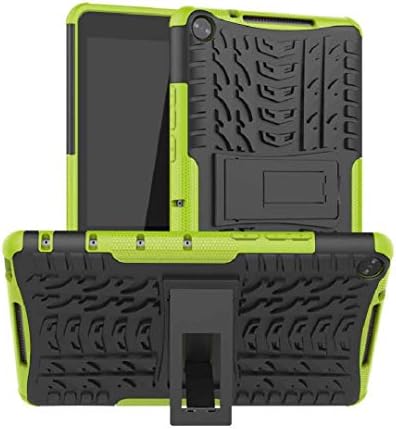 Huawei MediaPad M5Lite 8 Standı Kılıf, Facile Katlanabilir Tekerlek Marks Zırh Faydalı Kapak, HUZİGE Yeni Gel Sert Çizilmeye