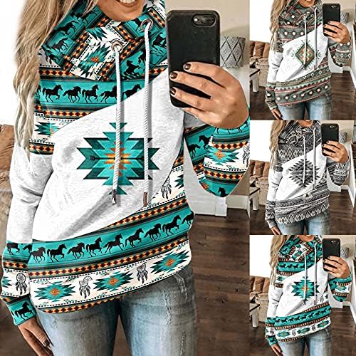 Bayan Hoodie Tişörtü Uzun Kollu Düğme Aşağı İpli Kapüşonlu Kazak Kazak Sportwear Cepler ile Tops