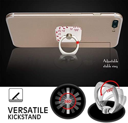 Kırmızı Kalpler Cep Telefonu Halka Tutucu Parmak Standı 360° Rotasyon Metal Halka Kavrama, Tüm Smartphone ile Uyumlu