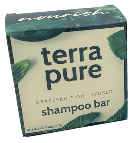 Terra Pure Shampoo Bar / 1-Shoppe ile İnfüze Edilen Yağ / Plastiksiz, Sabunsuz, Vegan, Bitki Bazlı, Sürdürülebilir, Çevre Dostu