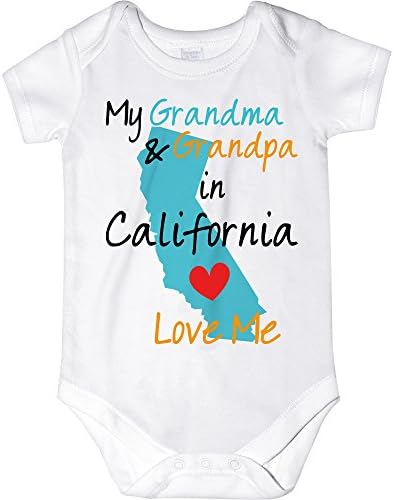 CarefreeTees Benim Büyükanne ve Büyükbaba Aşk Bana (Bebek Bodysuit veya Tee-Shirt)