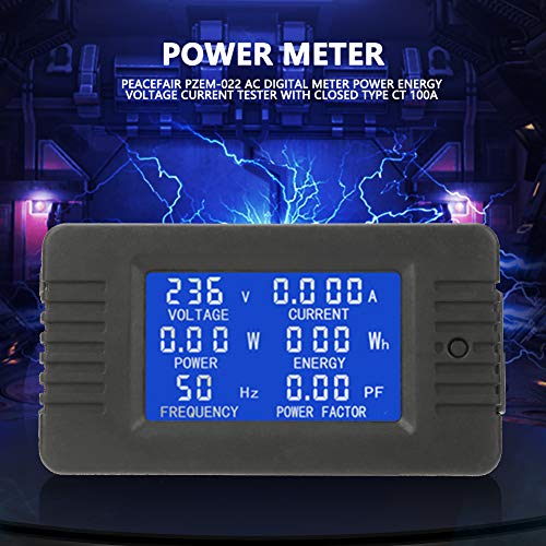 100A Volt Metre kWh Test Cihazı, Dijital LCD Arka Işık Güç Ölçer Enerji Gerilim Akım Testi, aşırı Yük Alarm Fonksiyonu