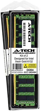 A-Tech 128 GB Kiti (2x64 GB) için Intel Xeon Altın 6132-DDR4 PC4-21300 2666 MHz ECC Yük Azaltılmış LRDIMM 4rx4-Sunucu Bellek