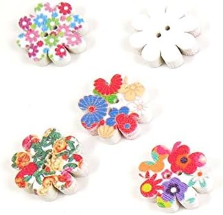 100 Adet Dikiş Düğmeleri 0228 Karışık Sekiz Köşeli Çiçek El Yapımı Sevimli Karalama Defteri Boutons Bağlantı Elemanları Kavramları