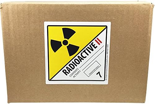 Tehlike Sınıfı 7 D. O. T. Radyoaktif II Etiketler 4x4 İnç Kare 500 Yapışkanlı Etiketler