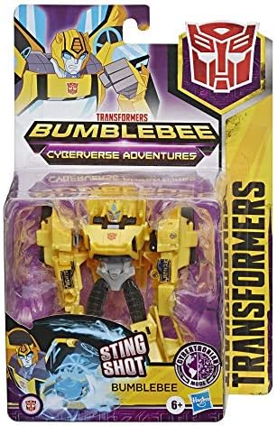 Transformers Bumblebee Cyberverse Maceraları Eylem Saldırganlar Savaşçı Sınıf Bumblebee Action Figure, Sting Shot Hareket, 5.4-inç