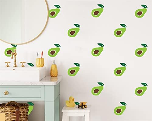 Yeşil Avokado Duvar Çıkartmaları Çocuk Odası için Bebek Kreş Duvar Çıkartmaları, meyve Dekorasyon için Boys Odası BK021 (Renk