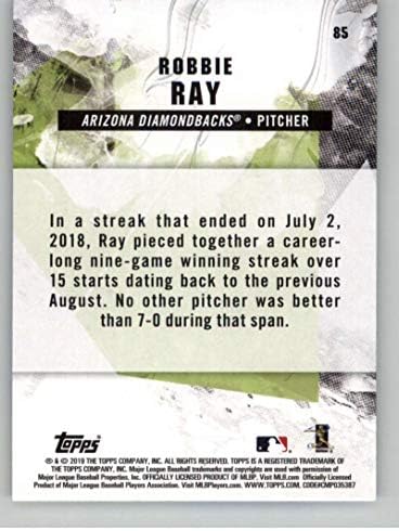 2019 Topps Yangın Beyzbol 85 Robbie Ray Arizona Diamondbacks Resmi MLB Ticaret Kartı-Perakende Özel