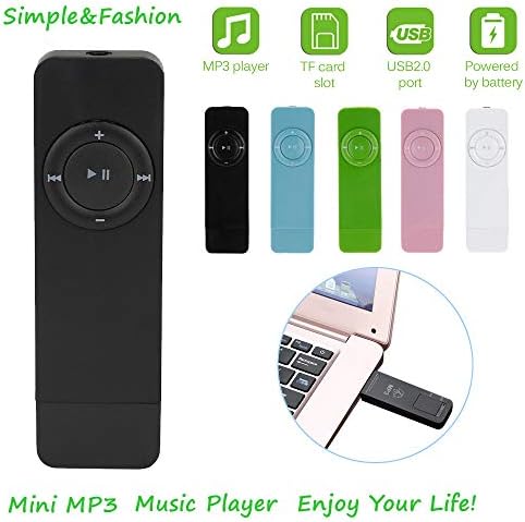Niaviben MP3 Müzik Çalar Walkman Taşınabilir Şerit Spor Kayıpsız Ses Müzik Medya MP3 Çalar Destek TF Kart Beyaz