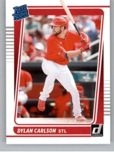 2021 Donruss 37 Dylan Carlson RC Çaylak Kartı St. Louis Cardinals Puan Çaylaklar MLB PA Ticaret Kartı Panini'den Ham (NM veya
