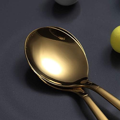 Berglander Altın Çay Kaşığı 6.3 4 Set, Paslanmaz Çelik Titanyum Parlak Altın Kaplama Çay Kaşığı Gümüş, altın Çay Kaşığı Küçük