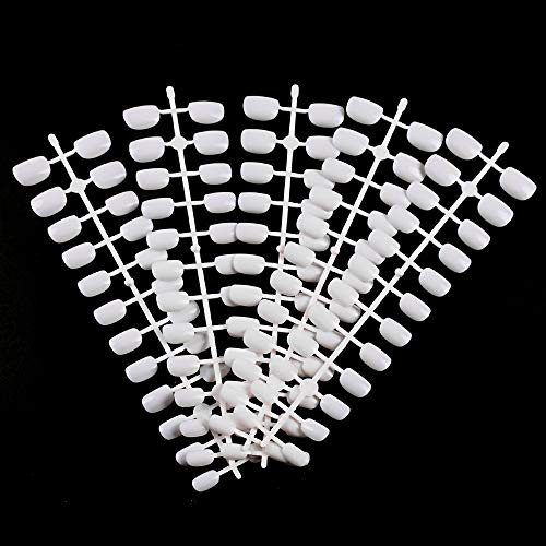 120 Adet / takım Beyaz Akrilik Şeffaf Çıplak Kısa Yanlış Nails takma tırnak İpuçları Nail Art Manikür Araçları (beyaz)