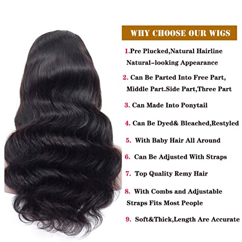 13x4 Dantel ön peruk Brezilyalı Vücut Dalga İnsan Saç peruk Siyah Kadınlar ıçin Doğal Renk 180 % Yoğunluk Tutkalsız Peruk İnsan