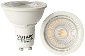 VSTAR LED GU10 Kısılabilir 6,5 W Ampul, 3000K Sıcak Beyaz Ampul, 50 Watt Eşdeğeri,520 Lümen,UL Listesinde, 5 Yıl Garanti(4 Paket)
