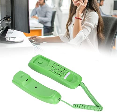 Kablolu Masa Telefonu, Ev/Otel/Ofis için Sessiz Duraklatma Tekrar Arama İşlevine Sahip Ofis Sabit Hatlı Sabit Telefonlar (Yeşil)