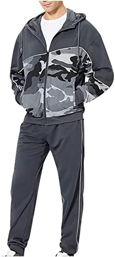 Erkek moda egzersiz spor eşofman Set yenilik renk blok pantolon moda kazak kazak eşofman