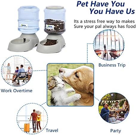BLUERISE köpek su kasesi Dağıtıcı 100 % BPA Içermeyen Otomatik Köpek Besleyici Yerçekimi Dolum Kolayca Temiz Kendini Besleme