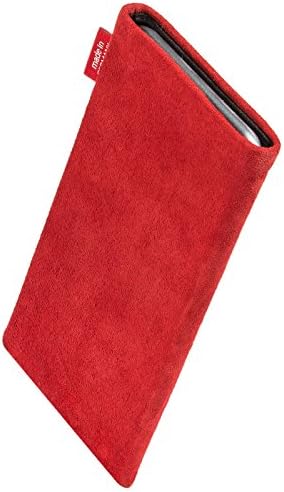 fitBAG Halk Kırmızı Özel Tailored Kollu Huawei nova 8i için / almanya'da yapılan / İnce Nappa Deri kılıf Kapak için Mikrofiber