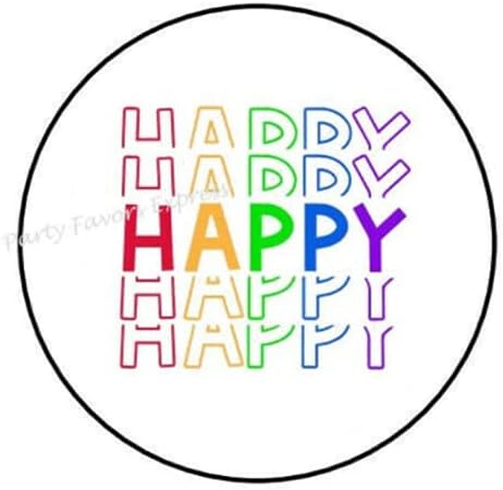 1.5 İnç Mutlu Çıkartmalar-Mutlu Çıkartmalar-Parti Çıkartmaları Zarf Mühürler Etiketler - AA61RK (180 Adet)