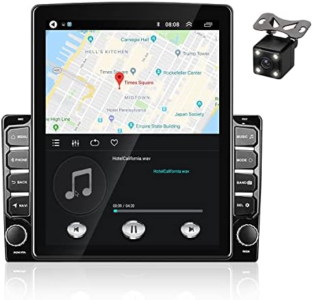 Android Çift Din Araba Radyo Stereo GPS 9.7 Dikey Dokunmatik Ekran Navigasyon Kafa Ünitesi Dahili WiFi Bluetooth FM Destek DVR
